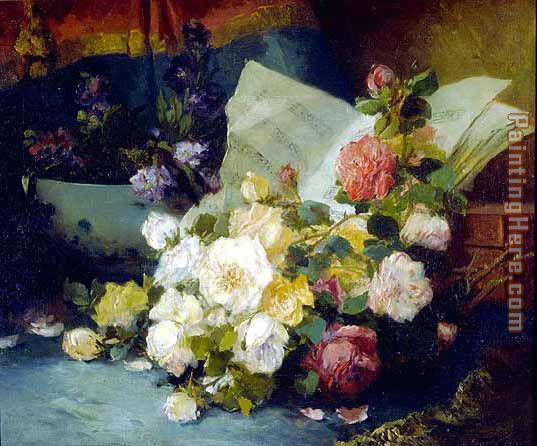 A Floral Symphony painting - Eugene Henri Cauchois A Floral Symphony art painting